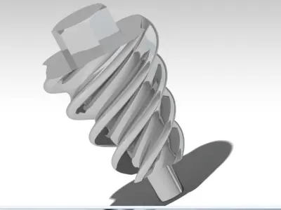 Meat Mincer Screw Free 3D model