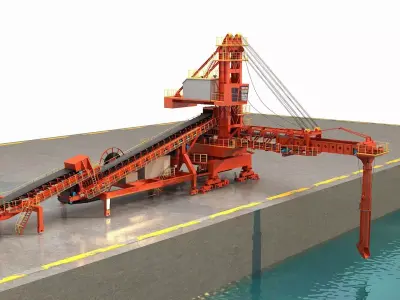 Stacker Reclaimer 3D model buy