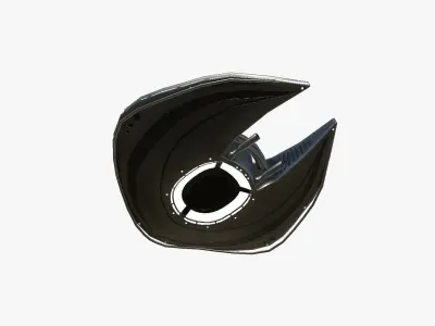 Alien Spaceship UFO D03 Dark Steel - Sci Fi Spacecraft Design Low-poly 3D model