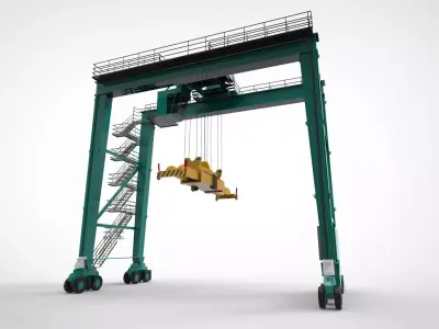 Straddle Crane 3D model