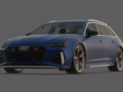 2020 Audi RS6 Avant 3D Model  Super Wagon Performance 3D model