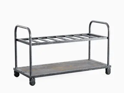 Steel Cart 01 Low-poly 3D model