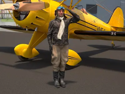 The Vintage Pilot Salutes 3D model