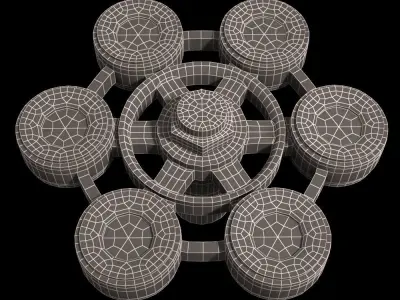 6 sided Valve 3D model