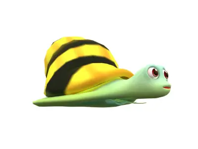 Assassin Snail Animated  Low-poly 3D model