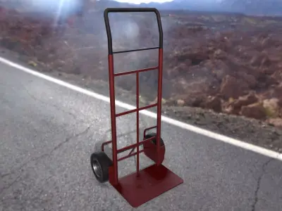 Hand Truck  Game Ready Low-poly 3D model