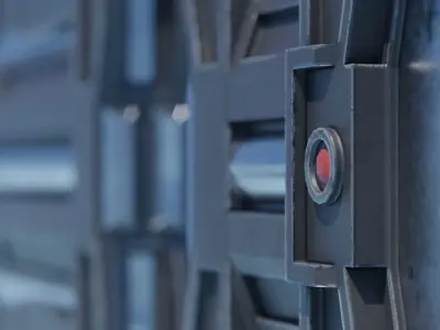 Modular Science-Fiction Exterior Pack Free low-poly 3D model