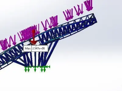 100m2 Solar Panels turnable base 3D model