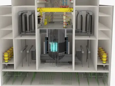 Cross Section Reactor Chernobyl 3D model