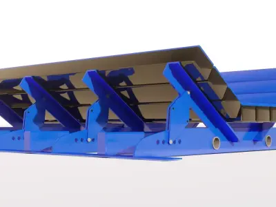 Conveyor Belt Scraper 3D Model 3D model