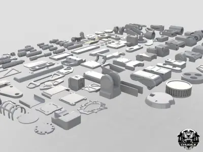 Industrial Kitbash Collection 3D model