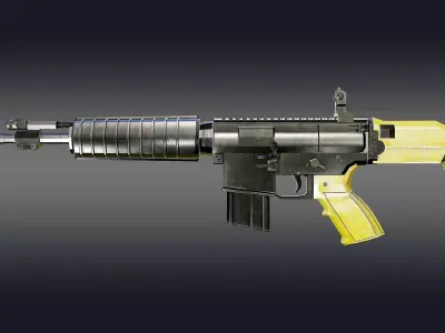 HK 416 Assault Rifle 3D model