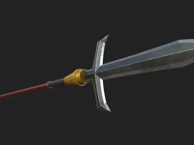 Cross Spear Type A Low-poly 3D model