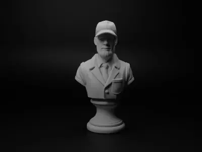 Truck Driver Bust Chess 3D print model purchase