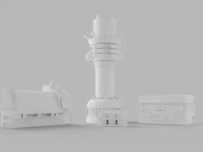 Sci-Fi Lab Assets 3D model