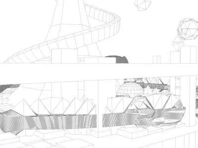 SI-FI City  Free low-poly 3D model