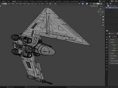 Davaab-type Mandalorian Starfighter - Star Wars 3D model