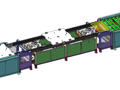 Double speed chain final assembly-8m Free 3D model