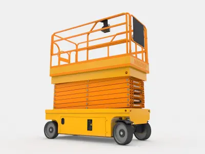 Scissors Lift Aerial Work Platform 3D model