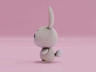 Bunny Rabbit Cute Easter Toy Low-poly 3D model