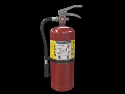 Fire Extinguisher Foam Low-poly 3D model