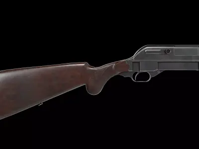 Walther Toggle-Locked Semiauto Shotgun Low-poly 3D model