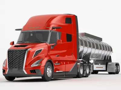  Semi Truck Generic Fuel Tank Trailer 02 