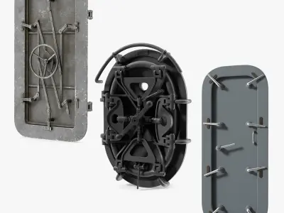 Watertight Ship Doors Collection 3D model