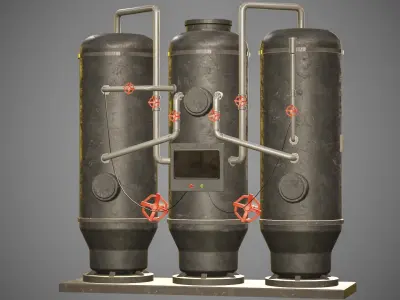 Oxygen Generator Low-poly 3D model Free low-poly 3D model