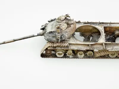 Russian T-72B3 tank destroyed by Ukrainian army  3D model purchase