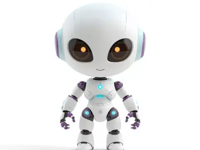 Cute Chibi Alien Robot 3D Model Low-poly 3D model buy