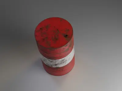 Oil Barrel Low-poly 3D model purchase