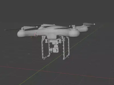Surveillance Drone Camera Blender Model 3D model