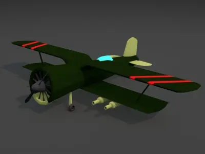 Low Poly Aircraft Pack Free low-poly 3D model