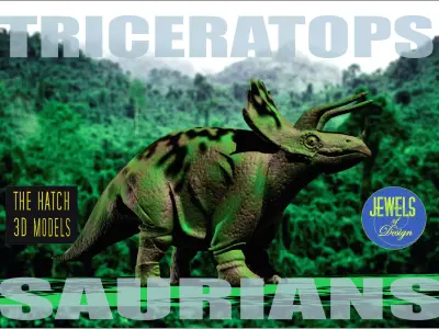 Triceratops model dinosaur 3D model