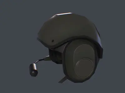 Elno DH-586 France Tank Crew Helmet Low-poly 3D model