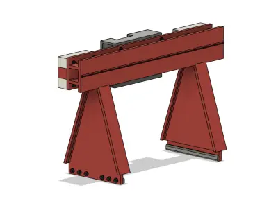 OO Model Railway Modern Buffer Stops V2 3D print model