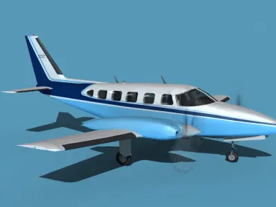 Piper PA-31-350 Navajo Chieftain V15 3D model
