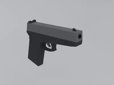 Low Poly Gun Free low-poly 3D model buy