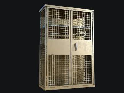 Military Locker PBR Game Ready Low-poly 3D model