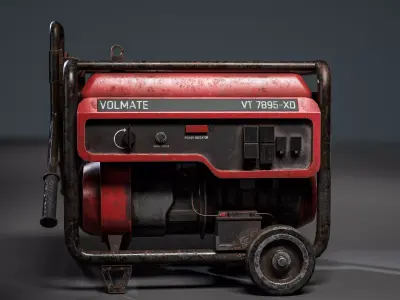 VOLMATE  Abandoned Portable Generator  Game Ready Asset Low-poly 3D model
