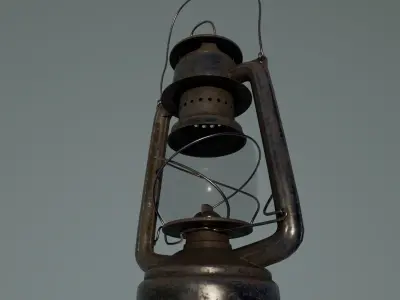 Old metal lantern 3D model