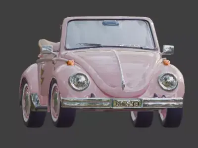 Stylized 3D Valentine Convertible Car Model Low-poly 3D model