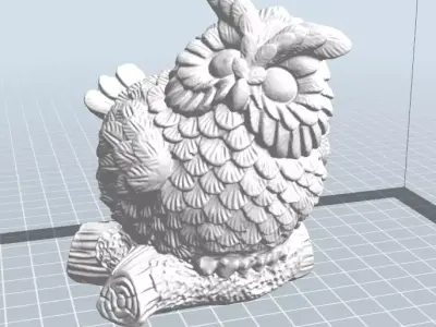owl wooden  Free 3D print model