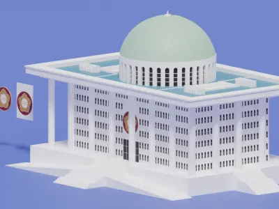 Korea National Assembly Proceeding Hall Seoul 3D model