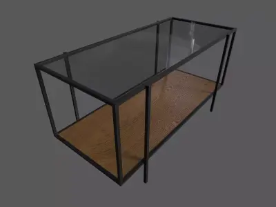 Industrial Coffee Table Low-poly 3D model