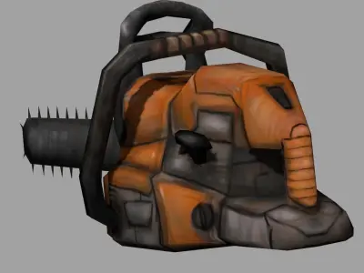 Chainsaw Low Poly Low-poly 3D model
