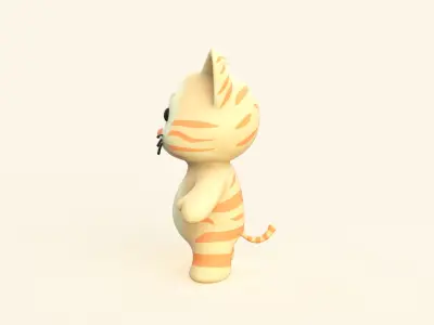 Little animal baby - Cat cute - Character003 Low-poly 3D model