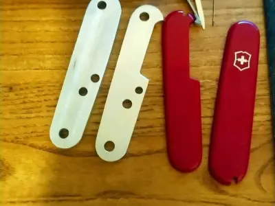 Workpiece for VICTORINOX Swiss Army Knife 91mm Handle pads 3D print model
