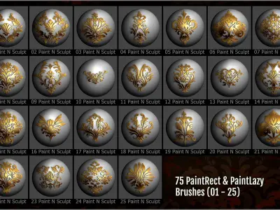 Damask Maker 300 ZBrush Brushes 3D model